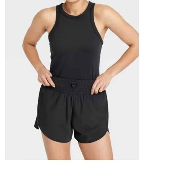 BLACK-Women's Active Light High-Rise Shorts 3" - All In Motion XSmall NWT - Picture 1 of 5